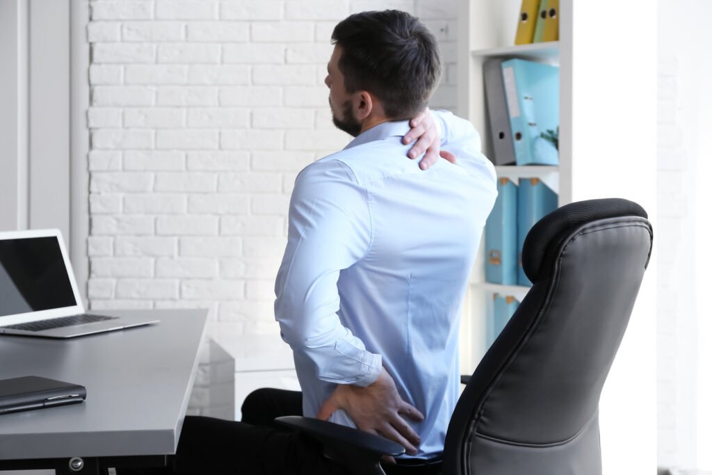 Upper back pain due to posture in AECS Layout